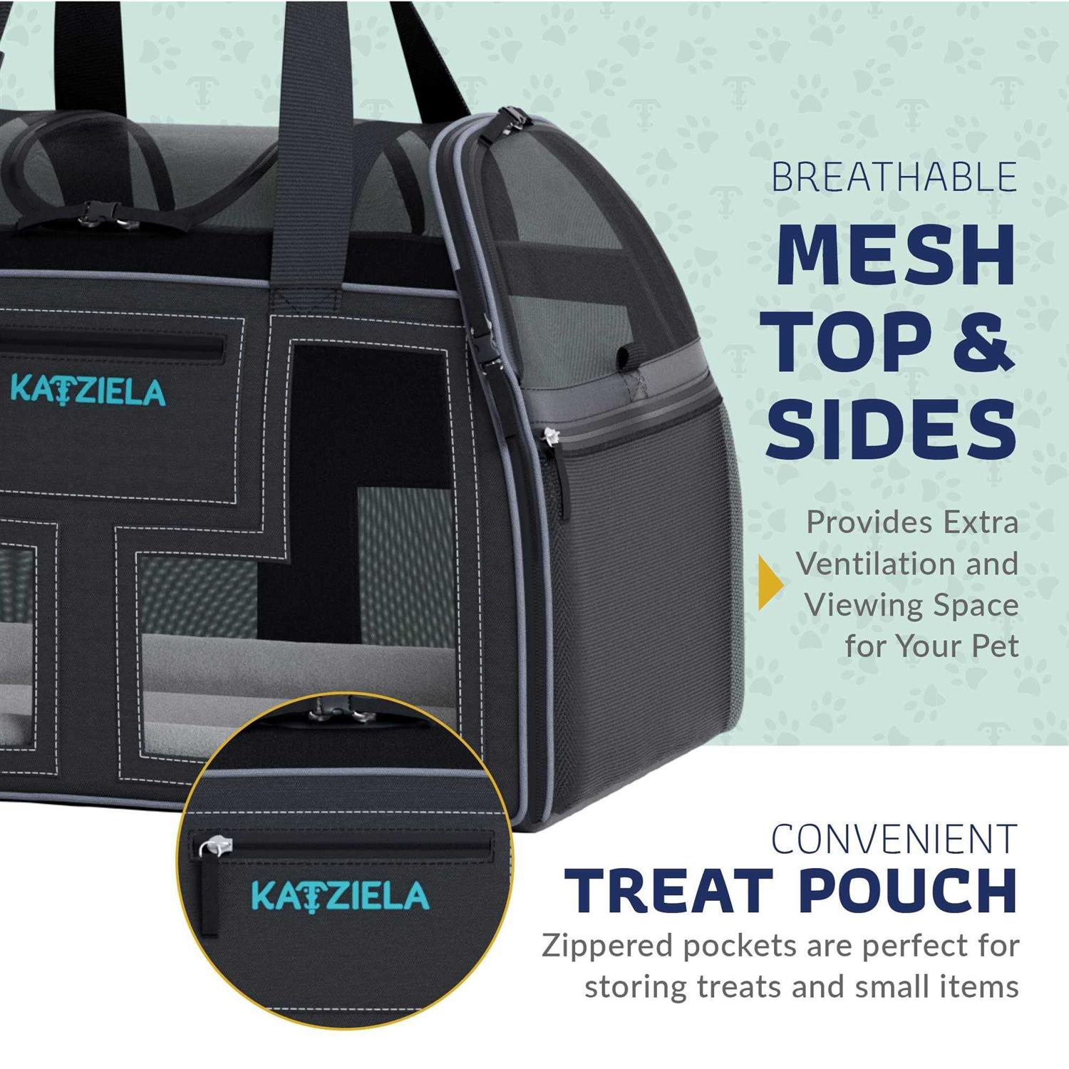 Katziela Luxury Lorry Pro Pet Carrier with Removable Wheels and Telescopic Handle - Healthber
