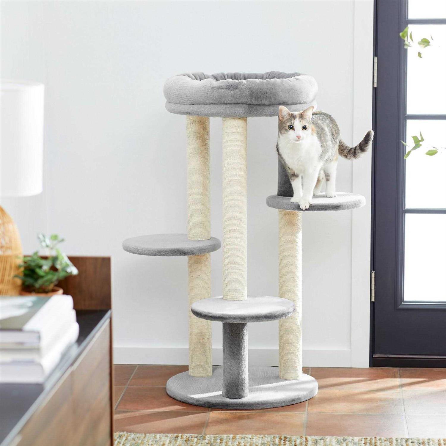 Frisco 41-in Faux Fur Cat Tree - Healthber