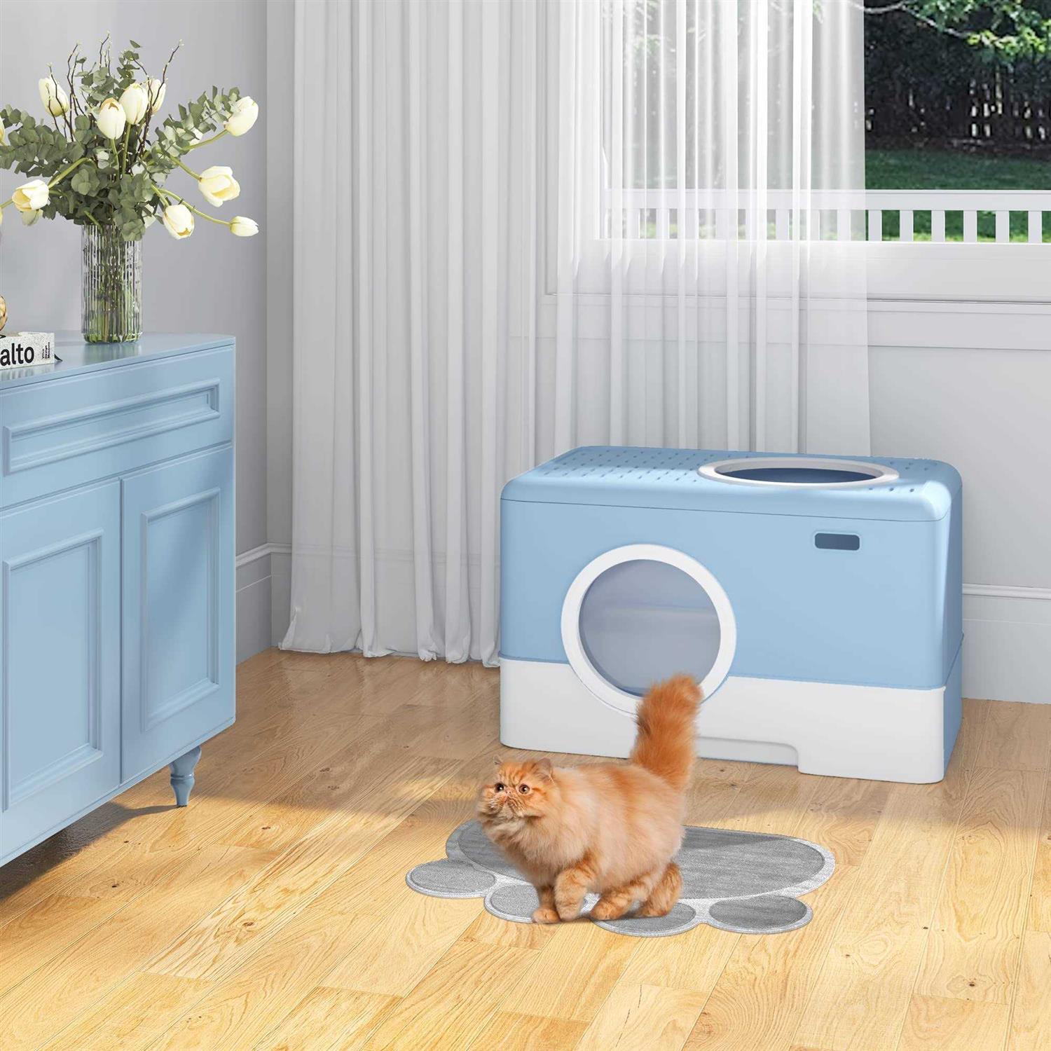 YITAHOME Large Enclosed Cat Litter Box with Lid Cover - Healthber