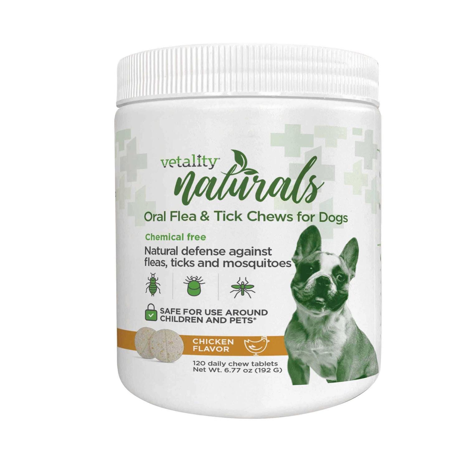 Vetality Naturals Oral Flea & Tick Chews for Dogs - Healthber