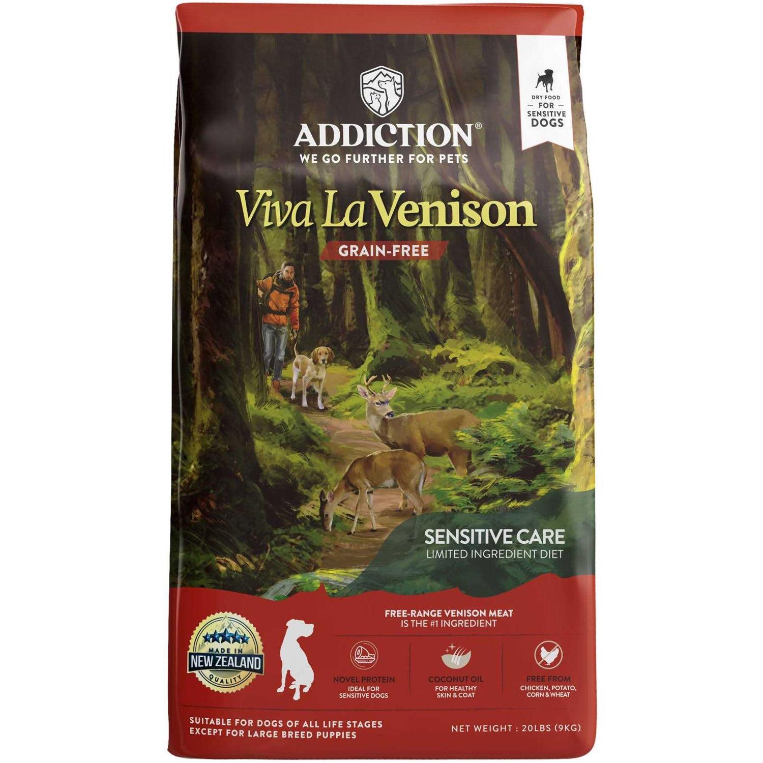 Addiction Viva La Venison Dry Dog Food - Healthber