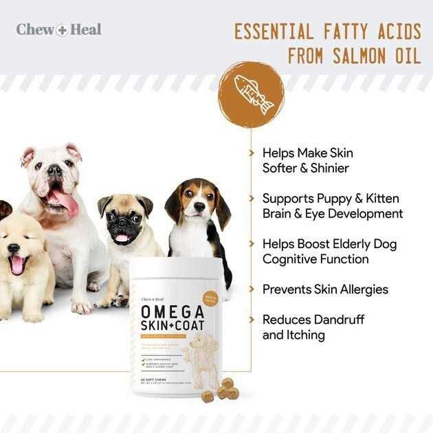 Chew + Heal Omega Skin + Coat Supplement - Healthber