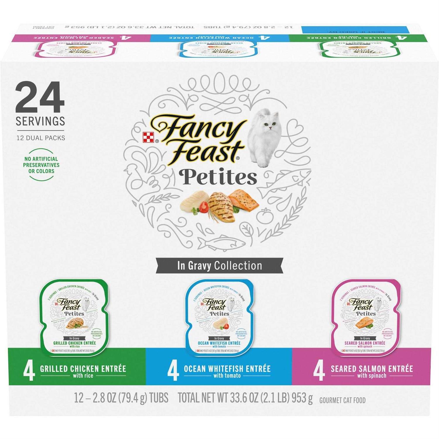 Fancy Feast Gourmet Petites Gravy Collection Variety Pack Wet Cat Food - Healthber