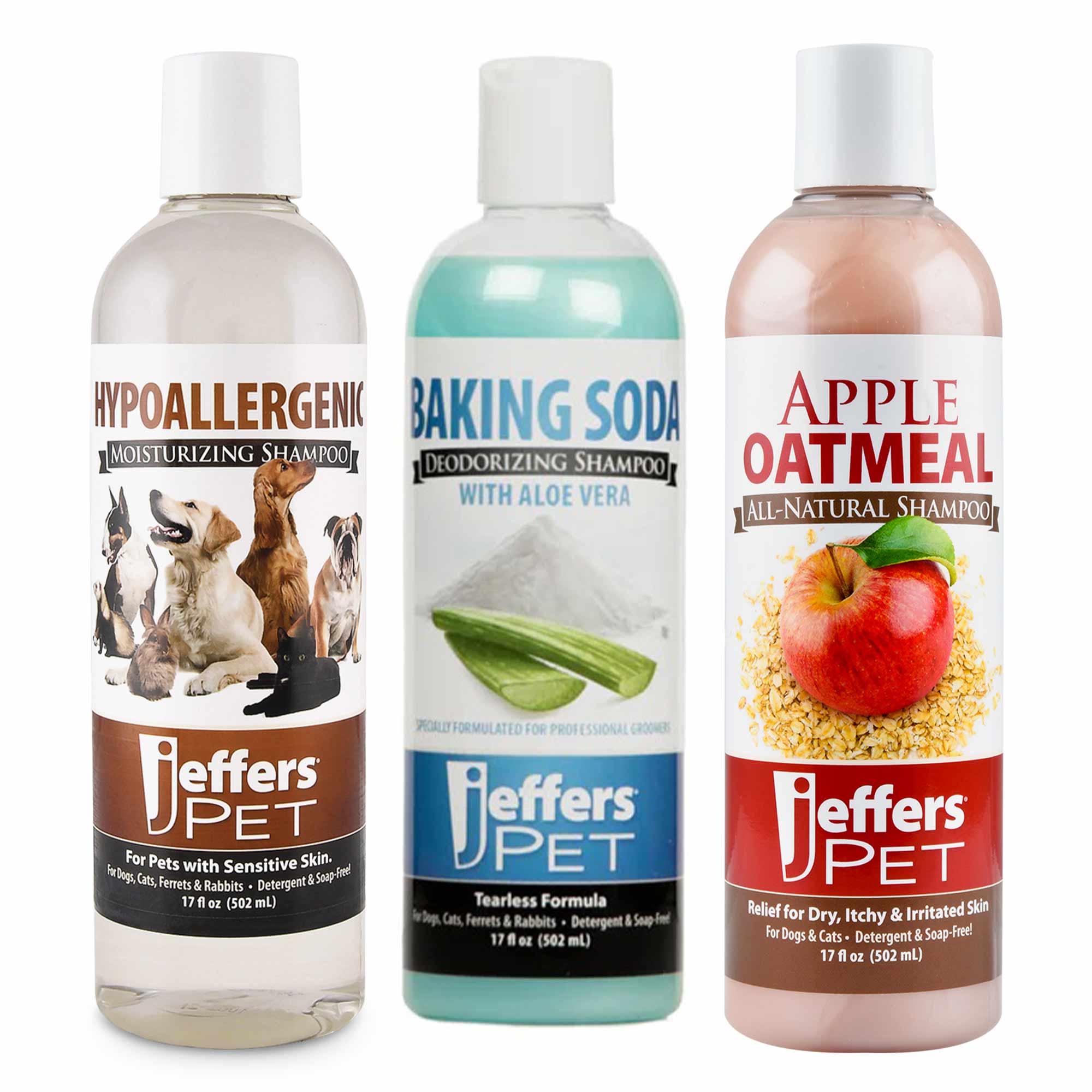 Sensitive & Smelly Dog Shampoo Trio, 3 Piece Kit - Healthber