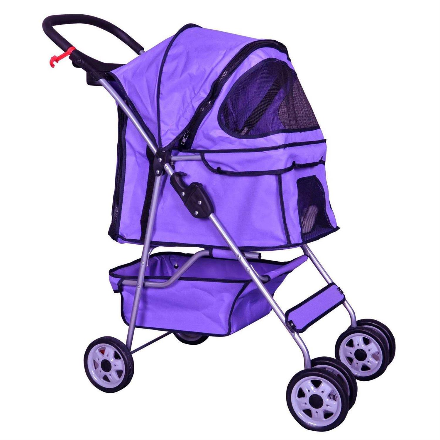 BestPet Pet Stroller Cat Dog Cage Stroller Travel Folding Carrier - Healthber