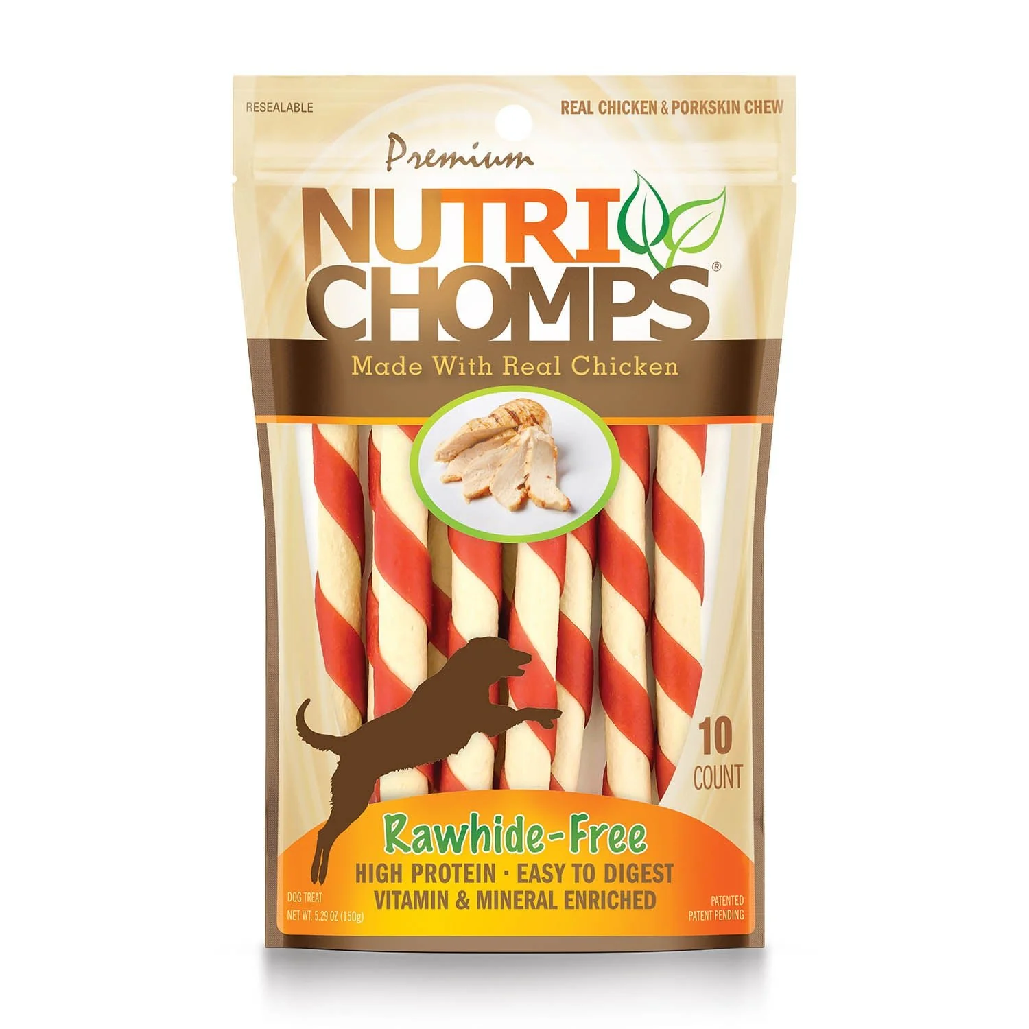 NutriChomps 10ct Chicken Flavor Mini Twist - Healthber