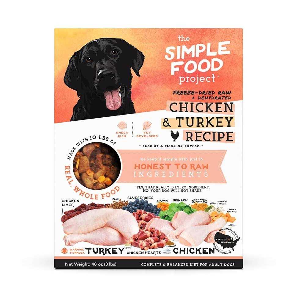 The Simple Food Project Freeze-Dried Dog Food Chicken & Turkey - Healthber