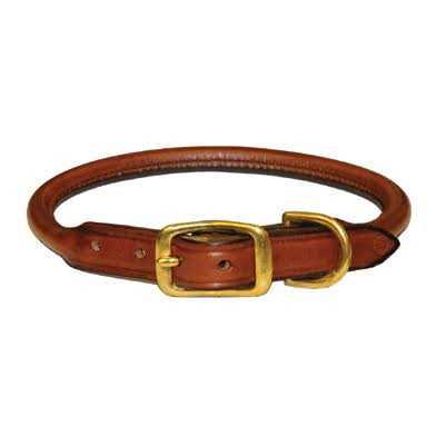 Tory Leather Rolled Leather Dog Collar - Healthber