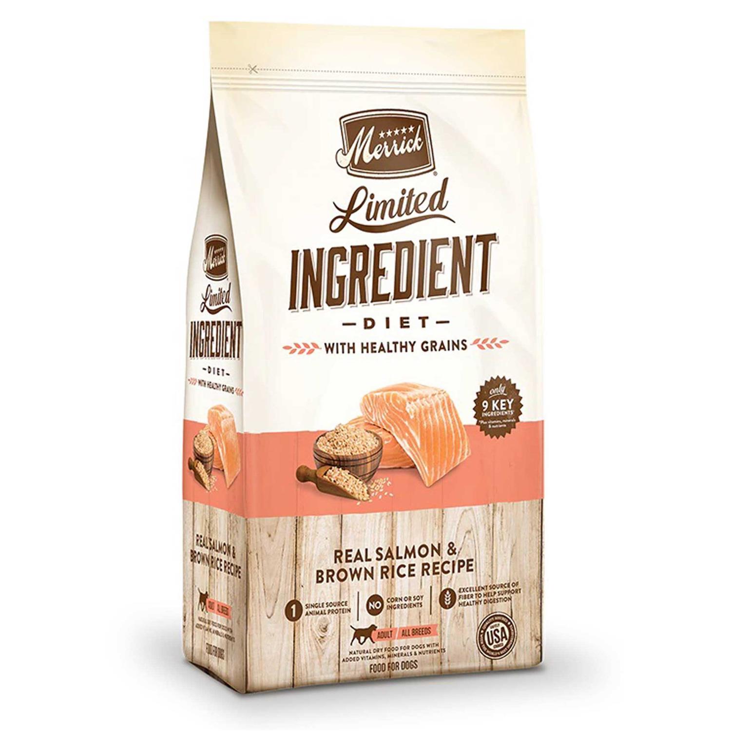 Merrick Limited Ingredient Diet Real Salmon & Brown Rice Recipe Dry Dog Food - Healthber