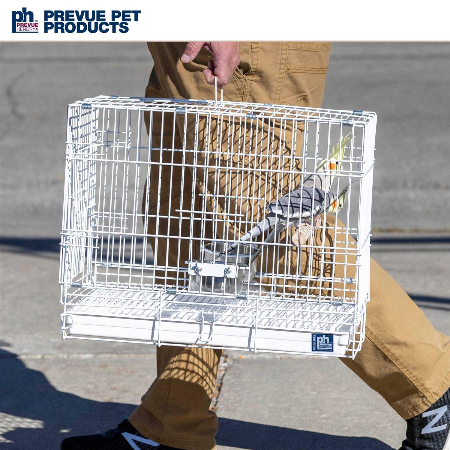 Prevue Pet White Travel Bird Cage - Healthber