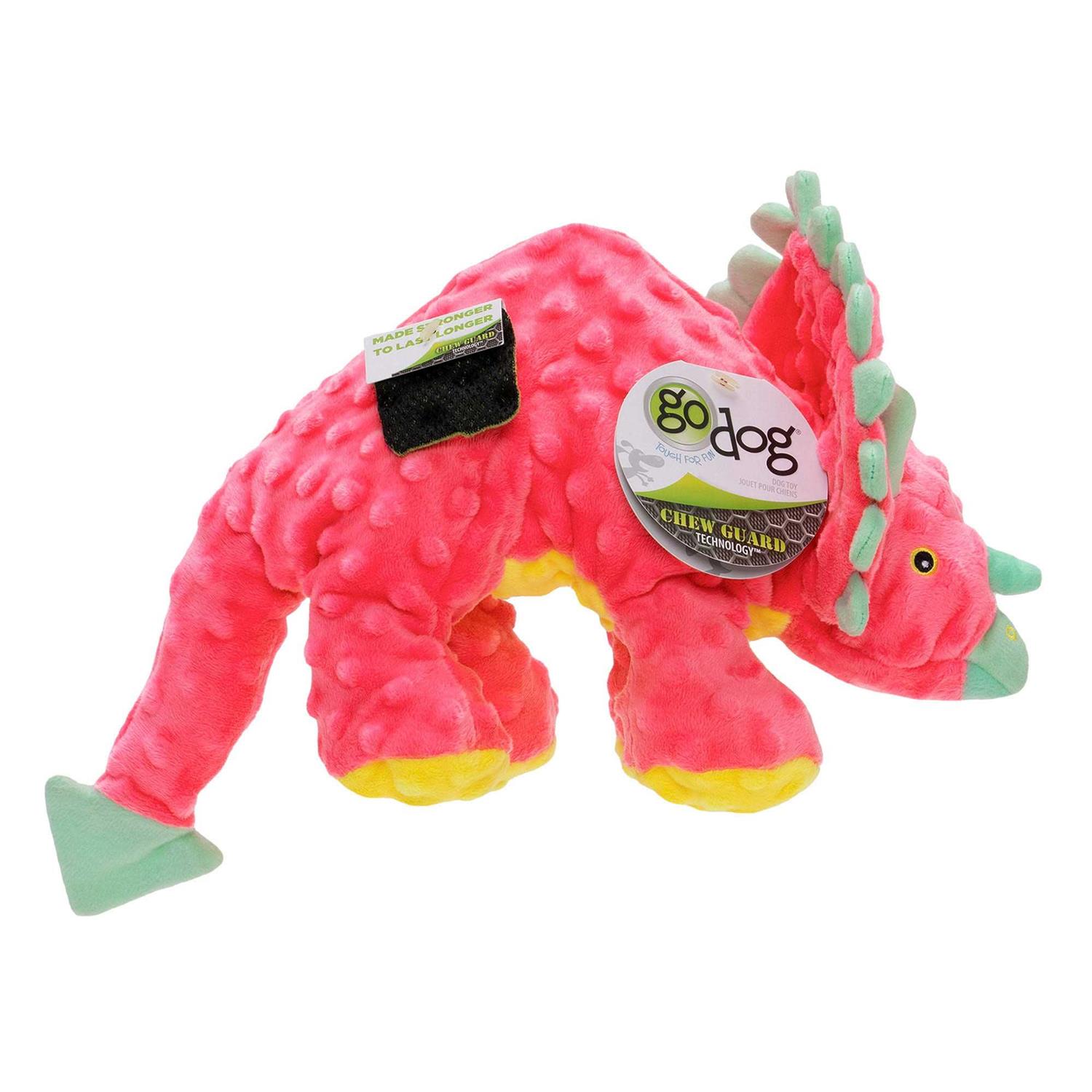 goDog Dinos Frills Dog Toy - Healthber