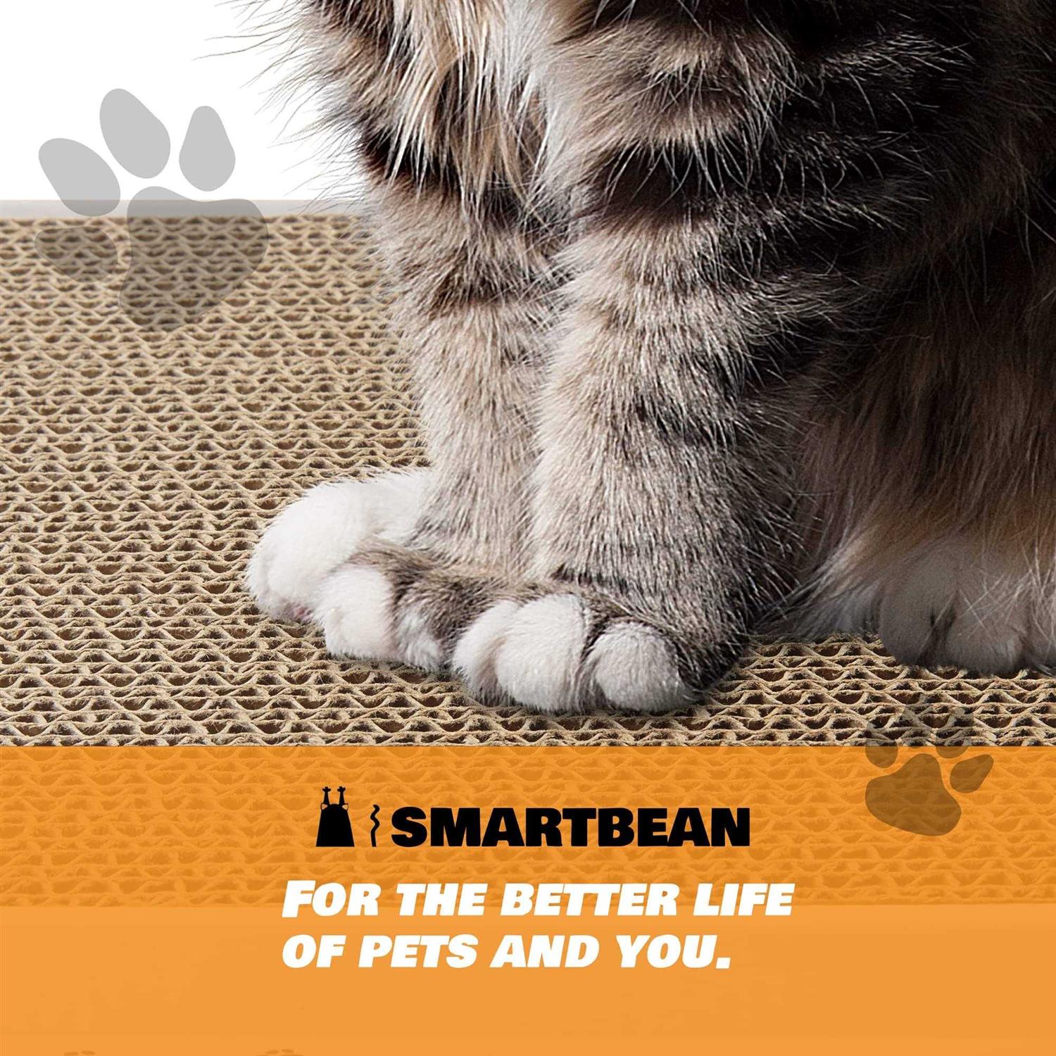 Cardboard Scratcher Pad Scratching Post:Smartbean 3PCS Cat Scratcher Cardboard,Cat Scratch Pad,Cat Scratching Post,Double-Sided Design for Double Lif - Healthber