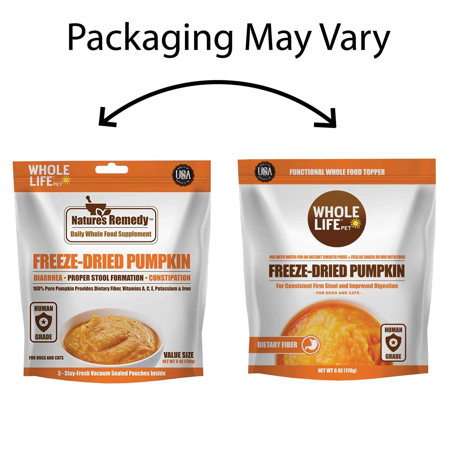 Whole Life Pet Human Grade Freeze Dried Instant Pumpkin Powder for Dogs & Cats - Healthber