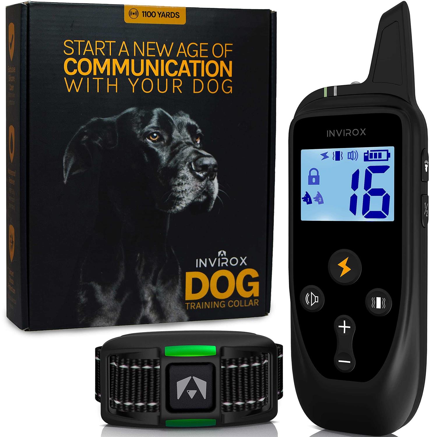 INVIROX Dog Shock Collar for Large Dogs 123 Levels Dog Training Collar - Healthber