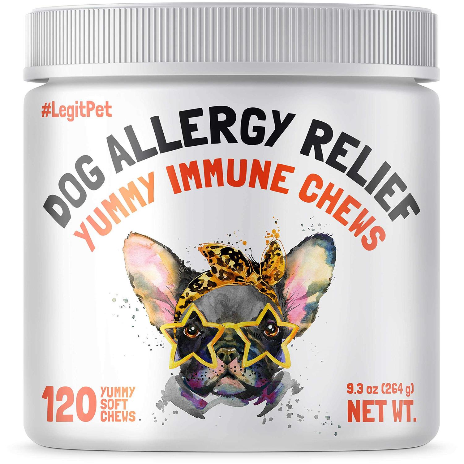 Legitpet Allergy Relief Chews for Dogs & Immune Support with Kelp Colostrum & Bee Pollen - Healthber