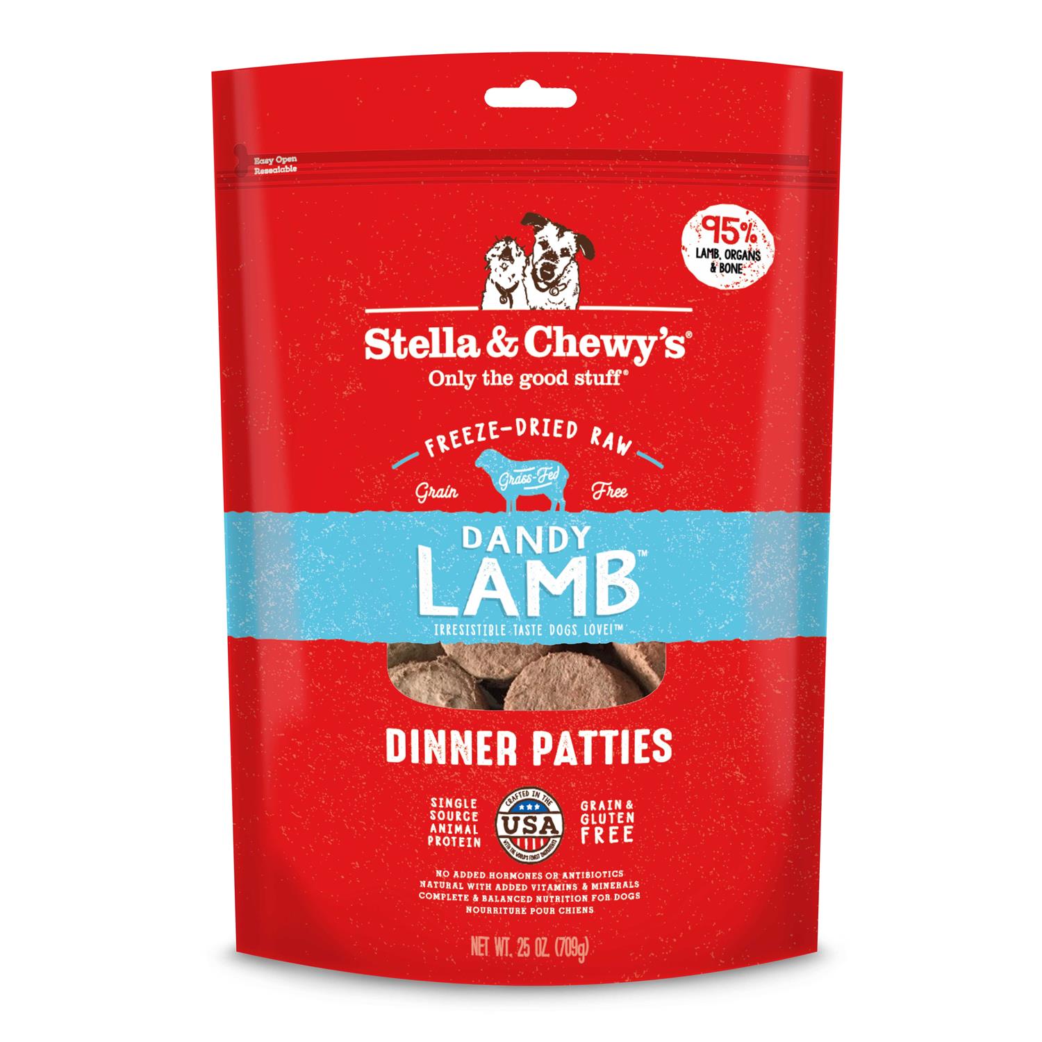 Stella & Chewy’s Dandy Lamb Dinner Patties Freeze-Dried Dog Food - Healthber
