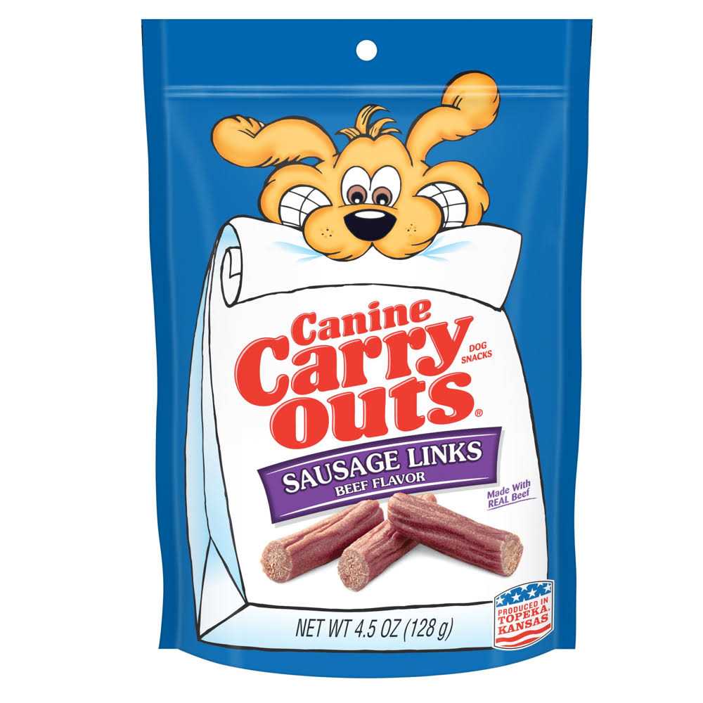Canine Carry Outs Sausage Links Beef Flavor Dog - Healthber
