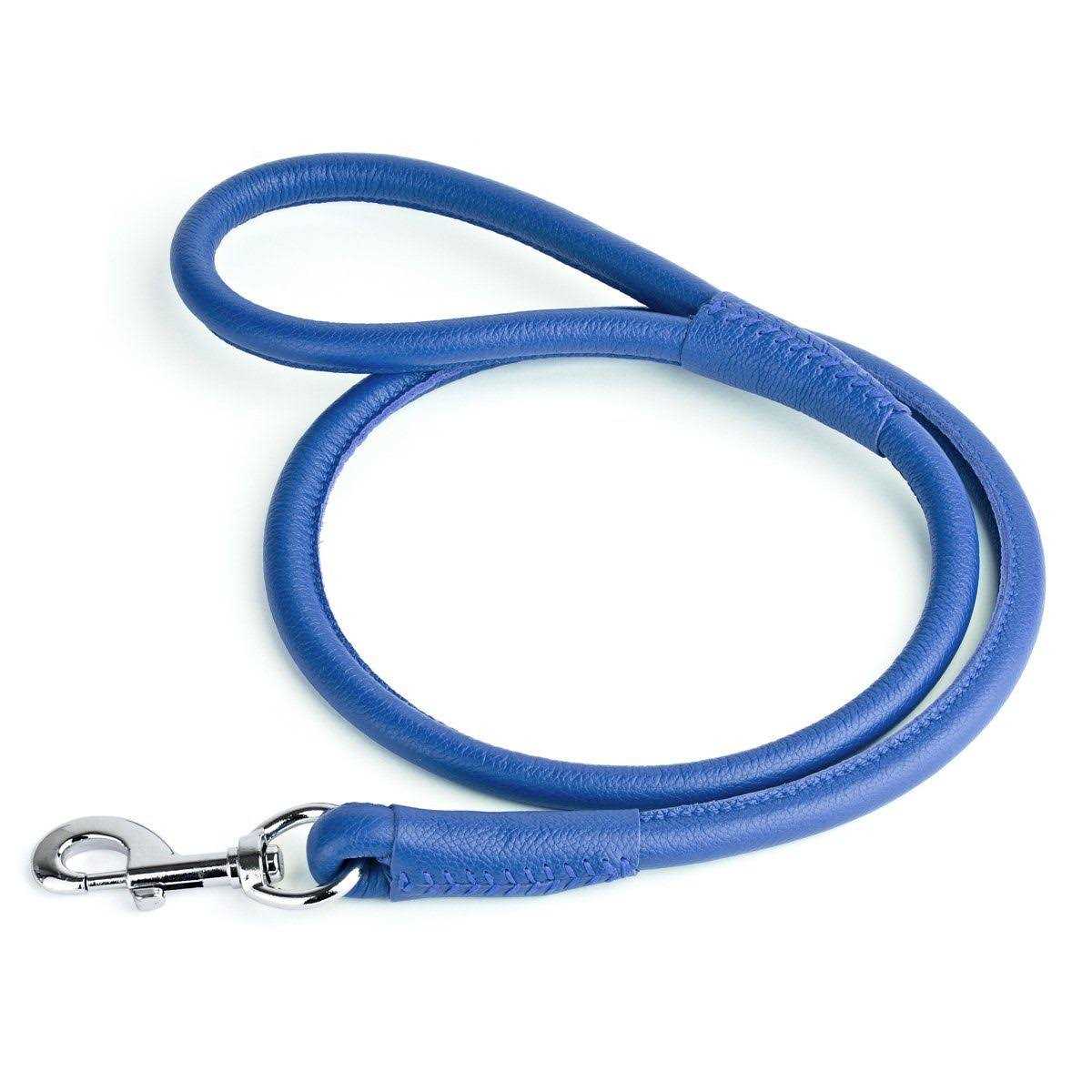 Dogline Soft Leather Round Leash - Healthber