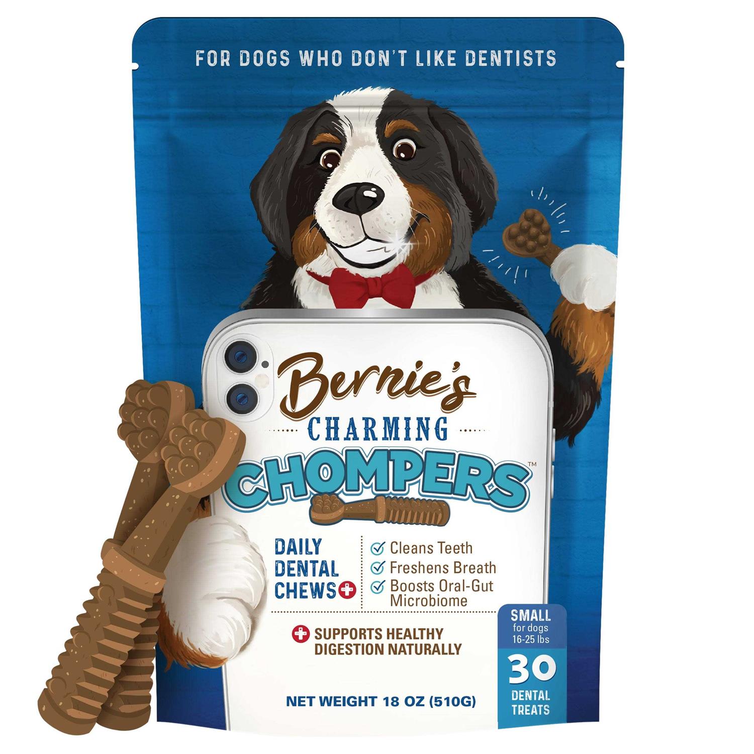 Bernie’s Charming Chompers Daily Dental Chews Dogs - Healthber
