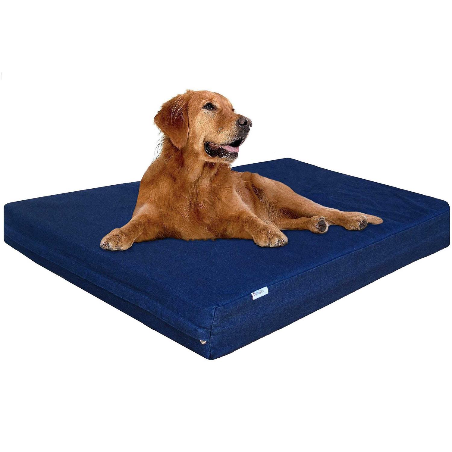 Dogbed4less Orthopedic gel Memory Foam Dog Bed Large Pet and Waterproof Liner Cover - Healthber