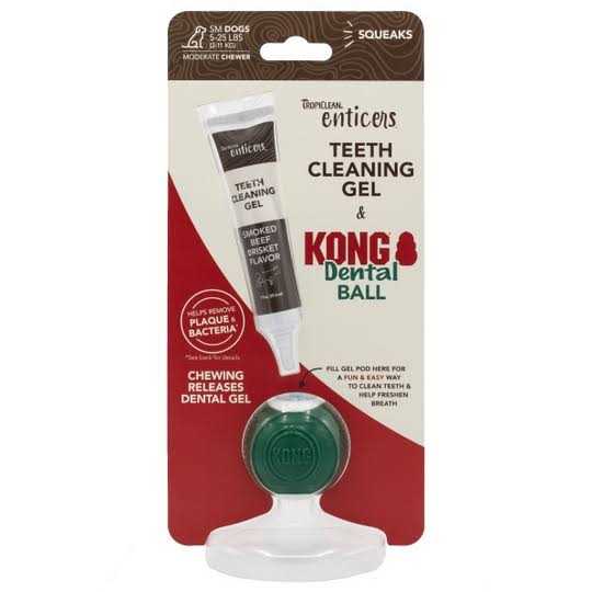 Kong Dental Ball & Teeth Cleaning Gel Dog Toy - Healthber