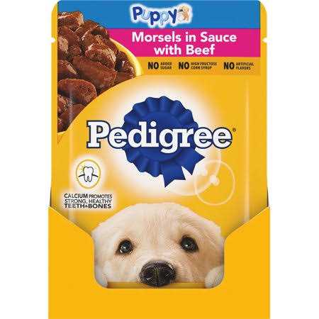 Pedigree Puppy Morsels in Sauce Chicken Wet Dog Food - Healthber
