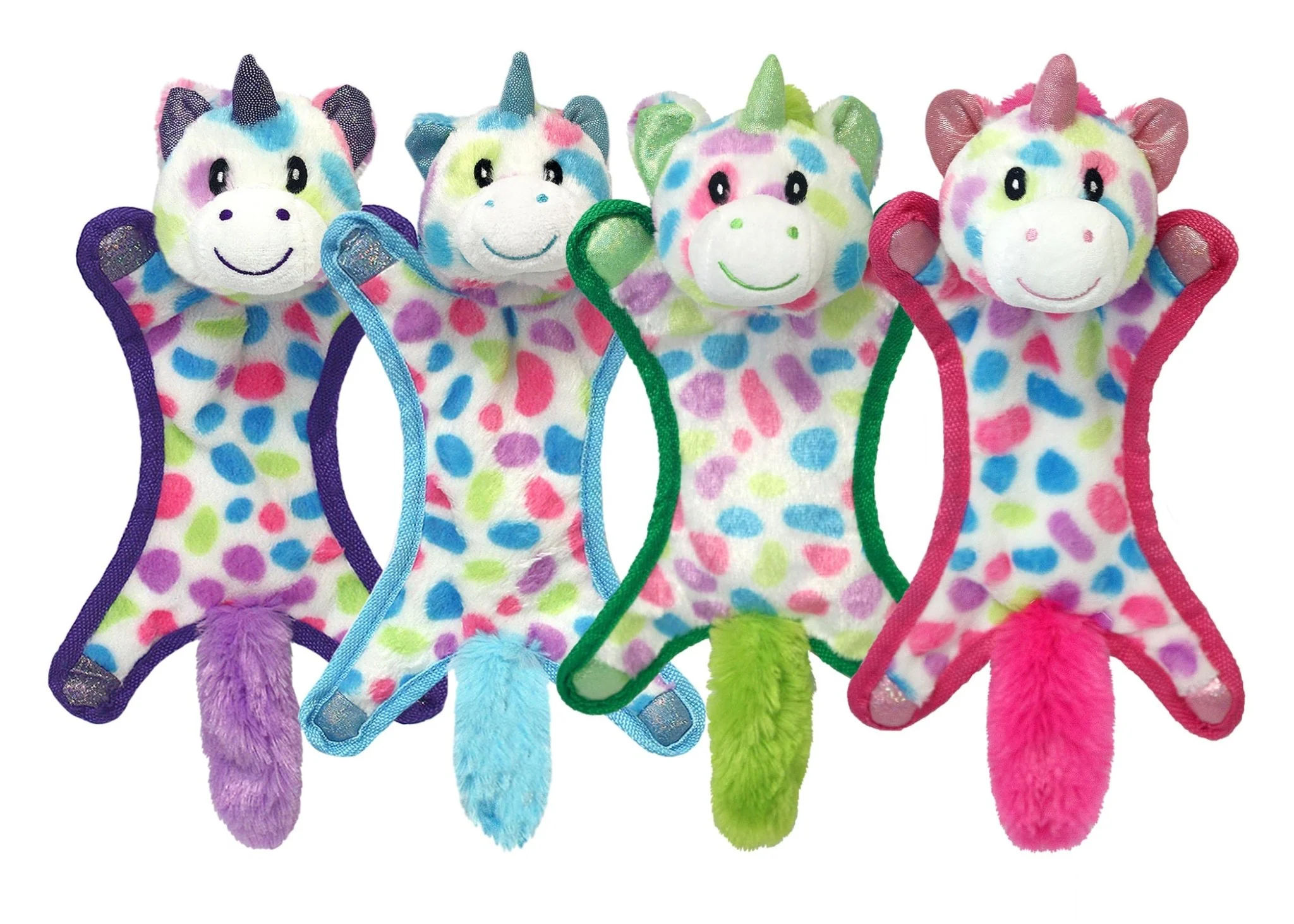 Puppy Ball Head Unicorn Crinkle Dog Toy, 10