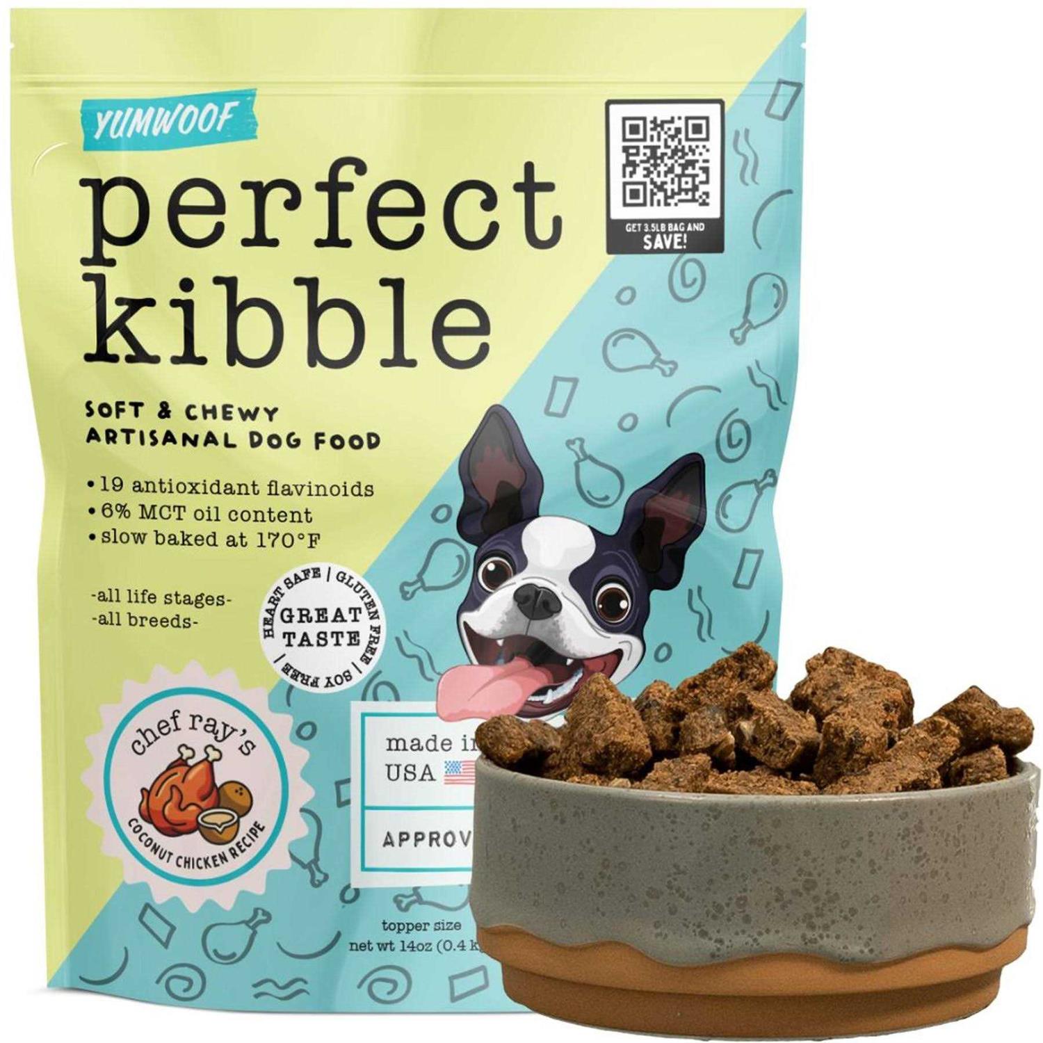 Yumwoof Natural Pet Food Perfect Kibble Gut Health Coconut Chicken Air-Dried Dog Food - Healthber