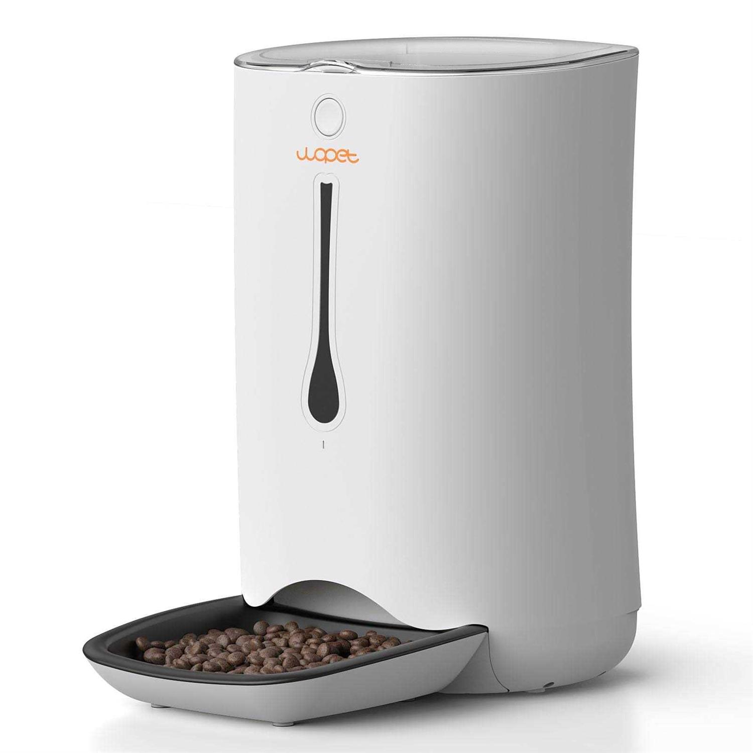 Wopet Automatic Cat Dog Feeder with Camera, App Control Smart Pet Feeder Food, HD Camera for Voice and Video Recording - Healthber