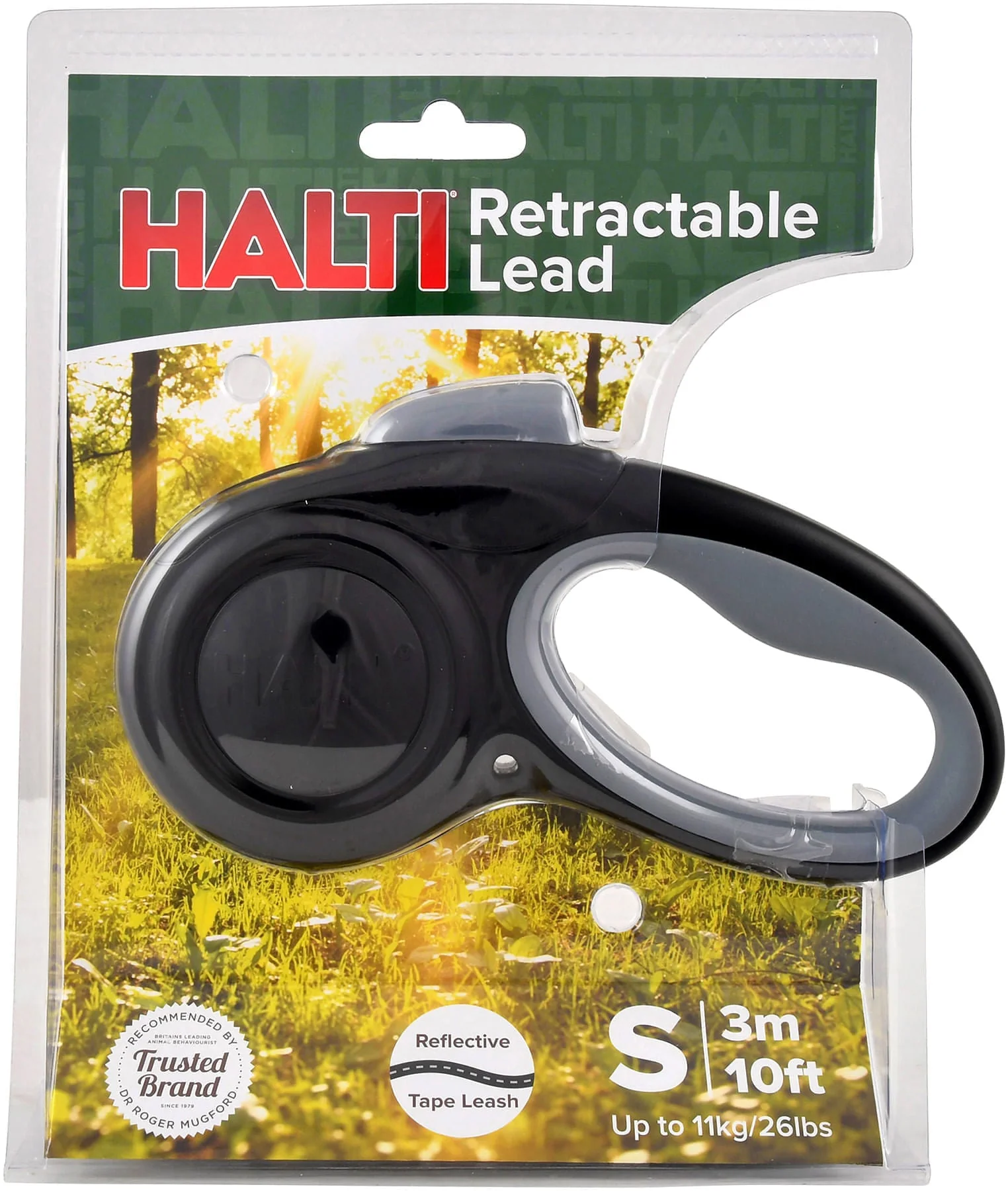 Halti Black & Gray Retractable Lead - Healthber