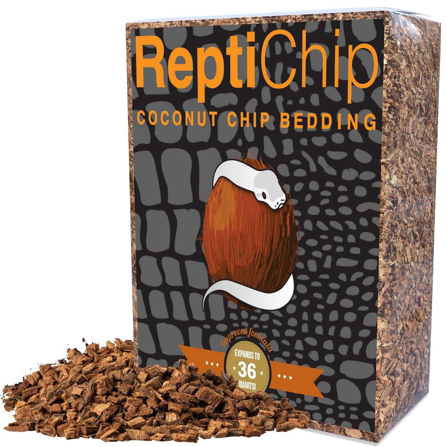 Reptichip Coconut Substrate for Reptiles Loose Coarse Coconut Husk Chip Reptile Bedding - Healthber