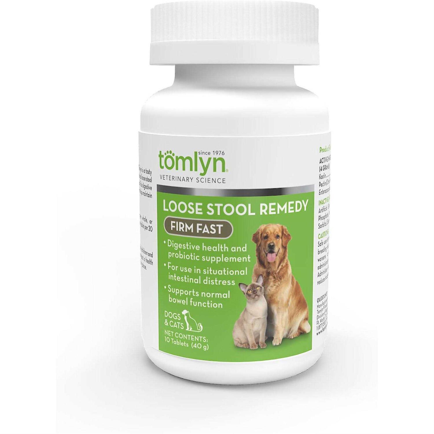 Tomlyn Firm Fast Loose Stool Remedy Supplement Tablet for Dogs and Cats - Healthber