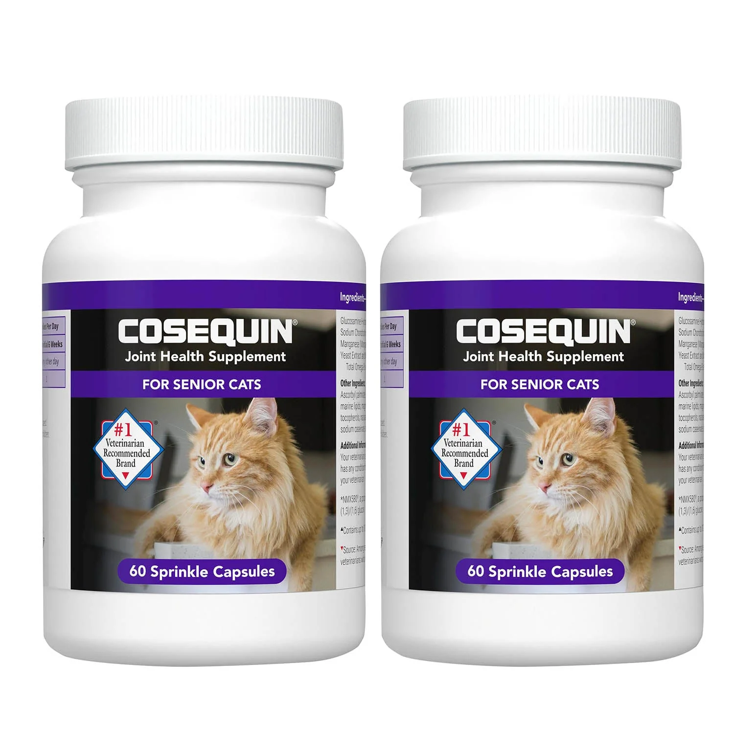 Nutramax Cosequin Senior Joint Health Supplement for Cats, 60 Sprinkle Capsules - Healthber