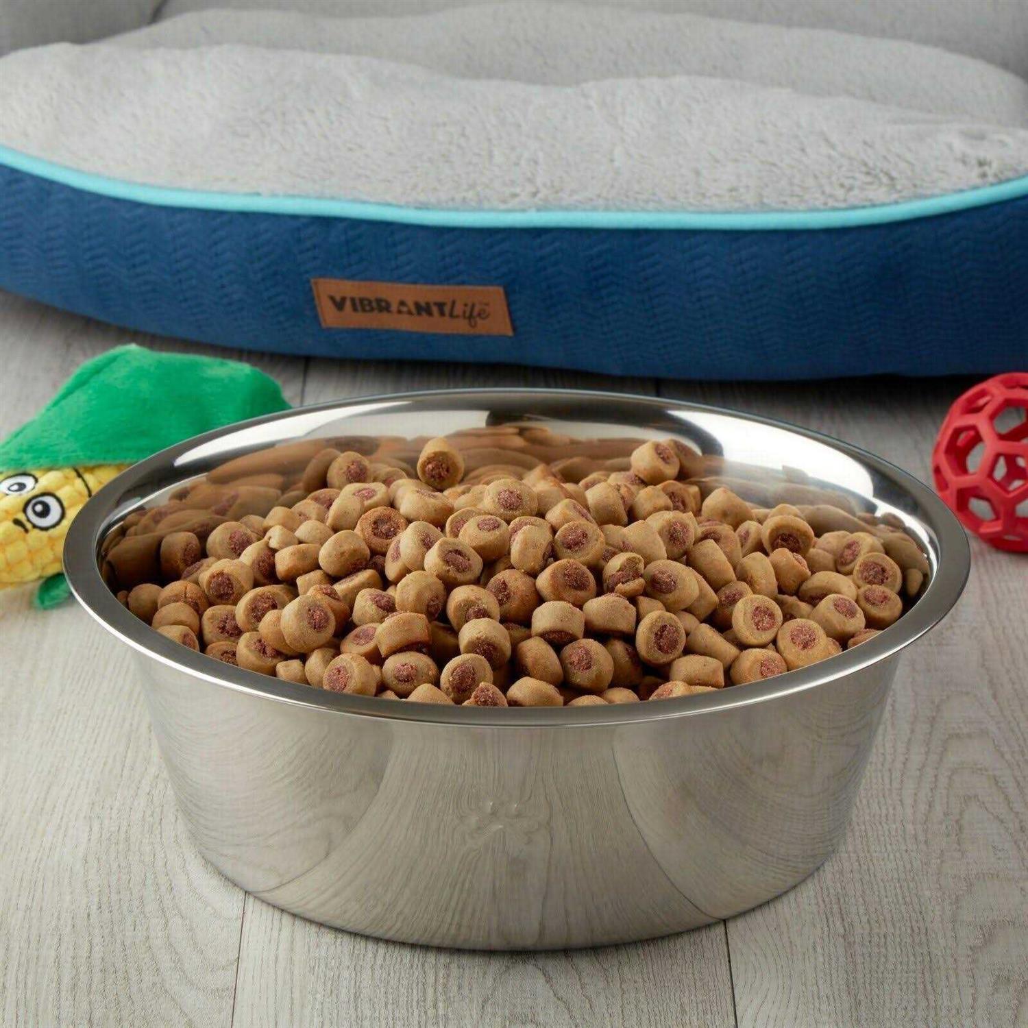 Vibrant Life Stainless Steel Dog Bowl - Healthber