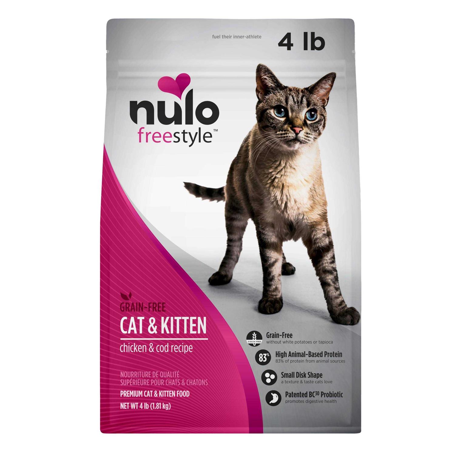 Nulo Freestyle Grain Free Chicken & Cod Dry Cat & Kitten Food - Healthber
