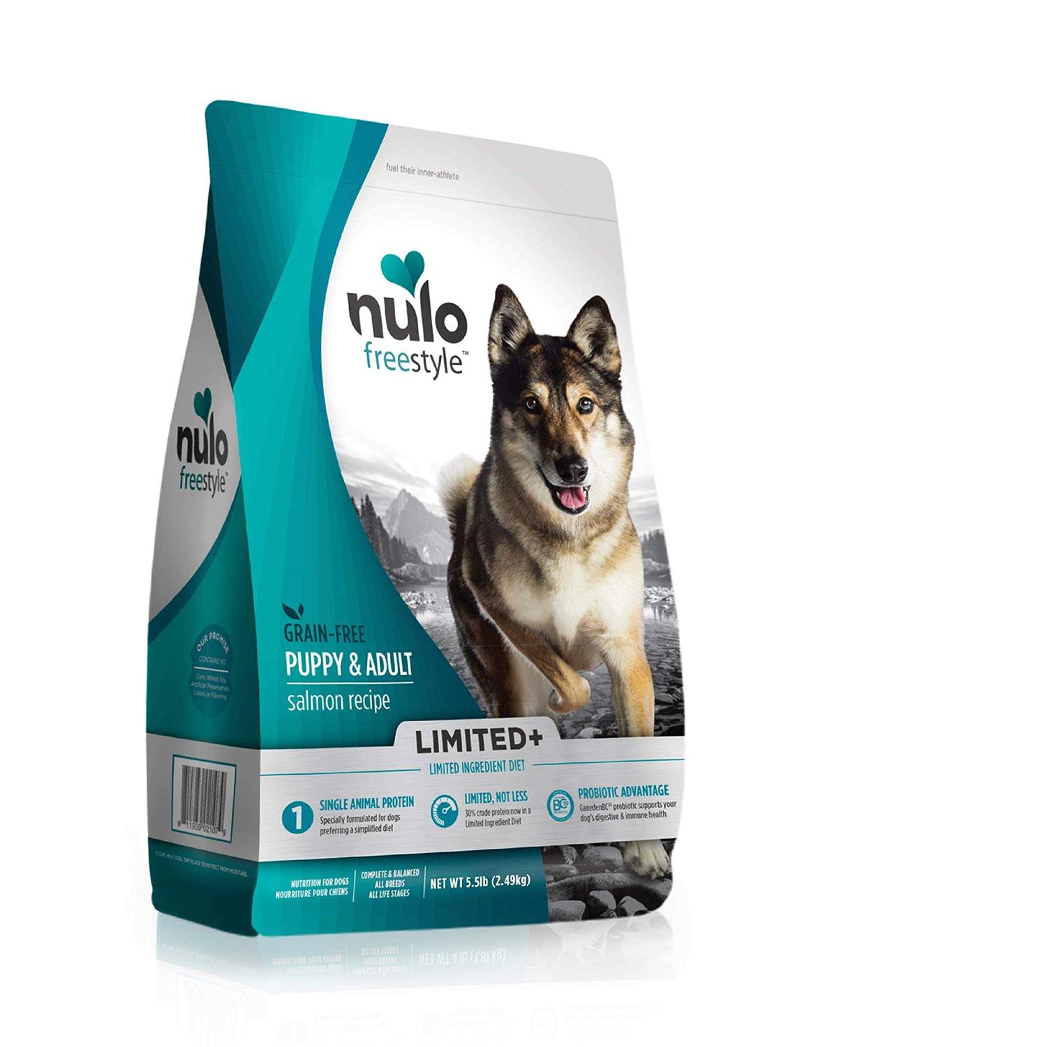 Nulo Freestyle Limited+ Salmon Recipe Grain-Free Puppy & Adult Dry Dog Food - Healthber
