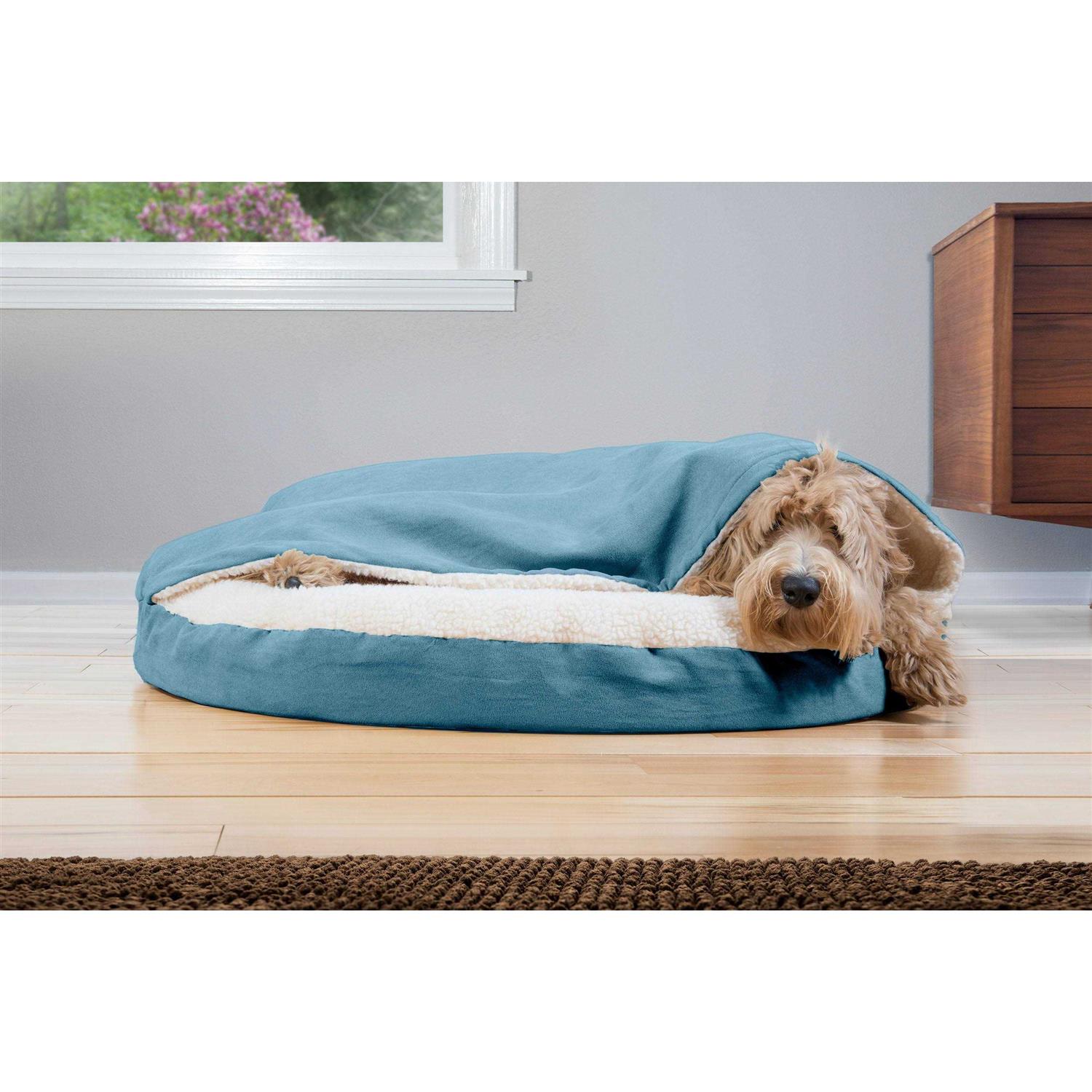 FurHaven Faux Sheepskin Snuggery Orthopedic Pet Dog Bed - Healthber