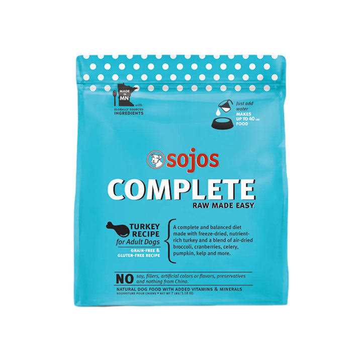 Sojos Complete Grain-Free Senior Turkey & Salmon Recipe Freeze Dried Dog Food - Healthber