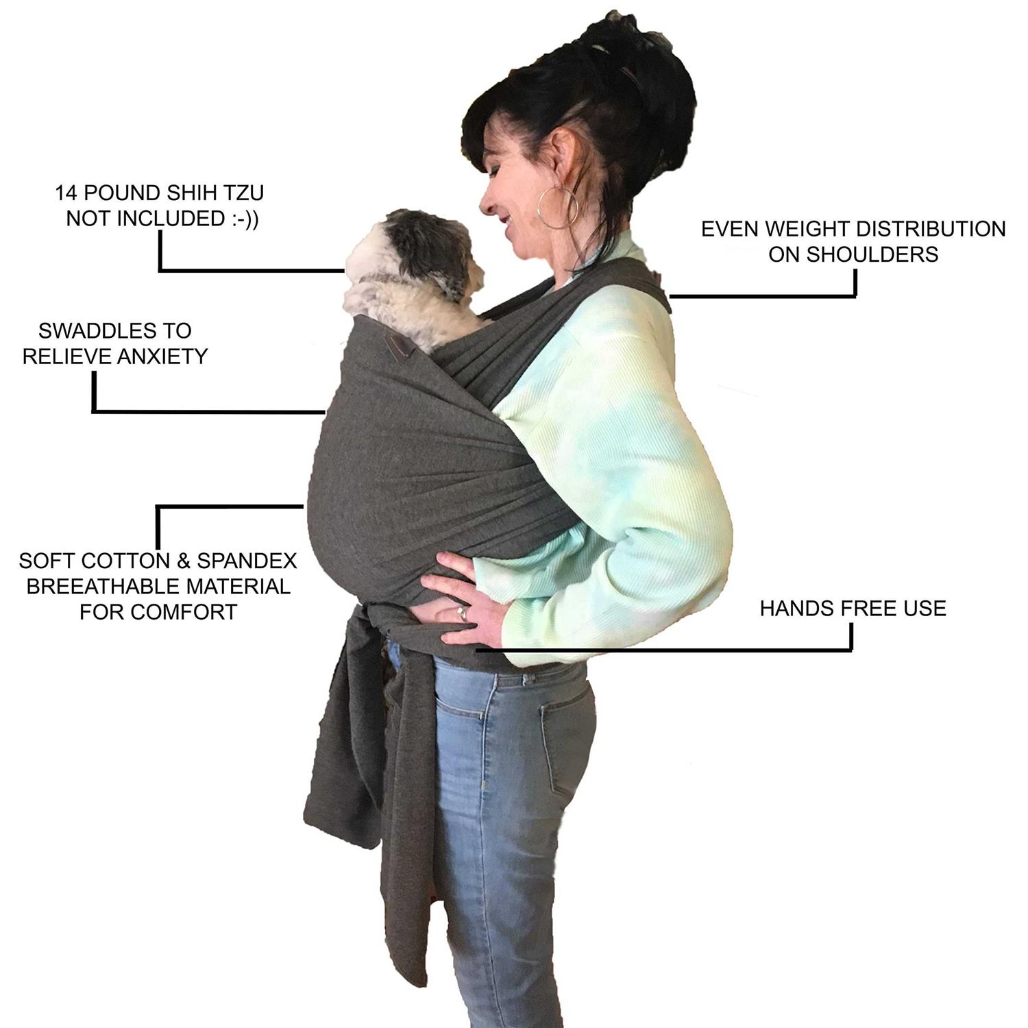 Puppy Pouch Pet Carrier Sling Front Adjustable Hands Free Front Facing Dog Pouch - Healthber