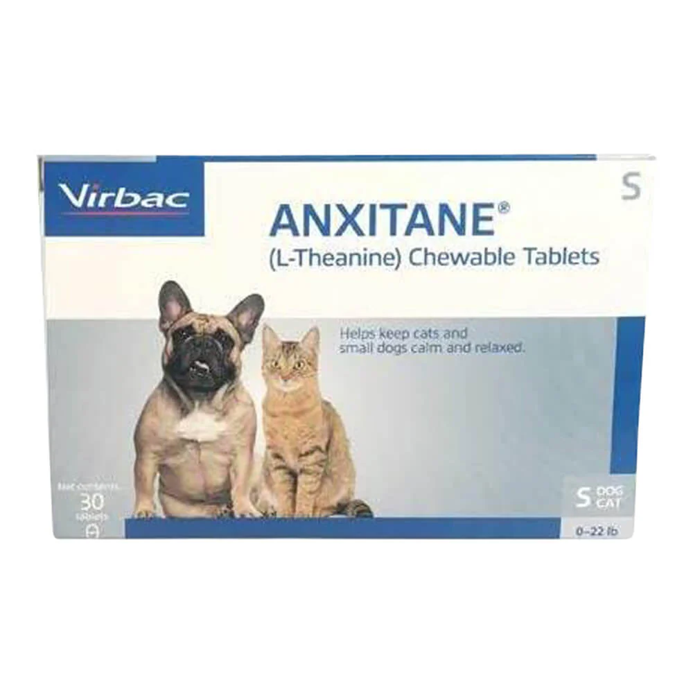 Anxitane (L-Theanine) Chewable Calming Tablets for Cats & Dogs, 50 mg - Healthber