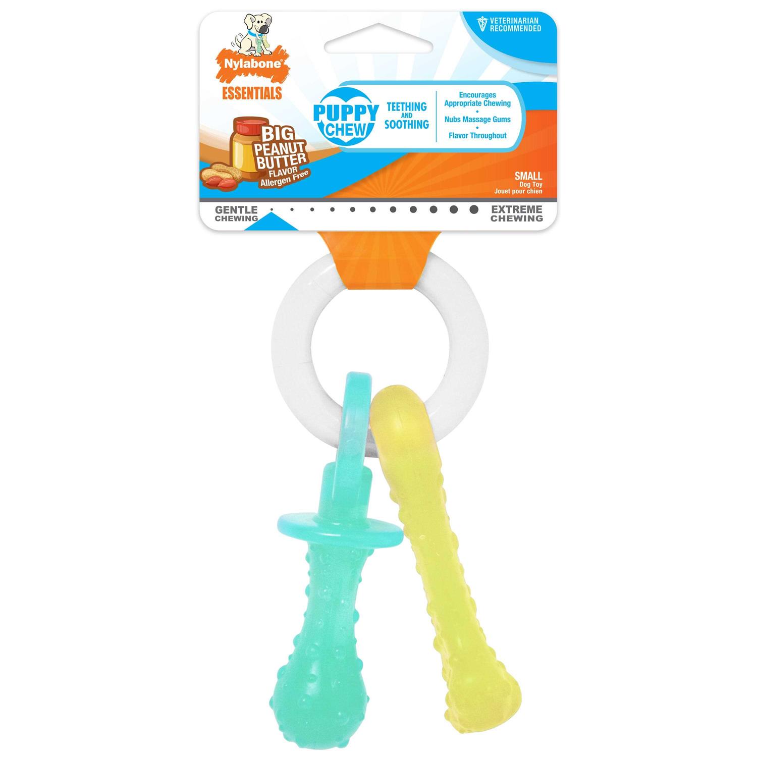 Nylabone Puppy Chew Teething Pacifier Toy - Healthber
