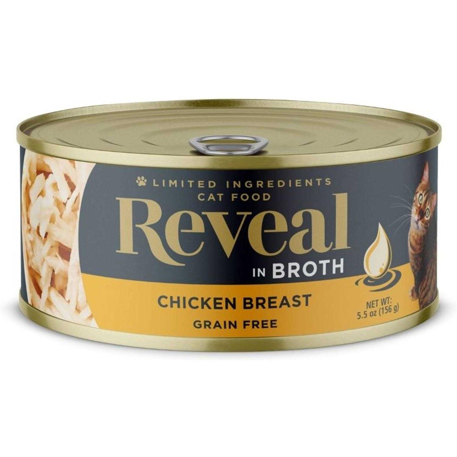 Reveal Natural Free Chicken Breast in Broth Wet Cat Food - Healthber