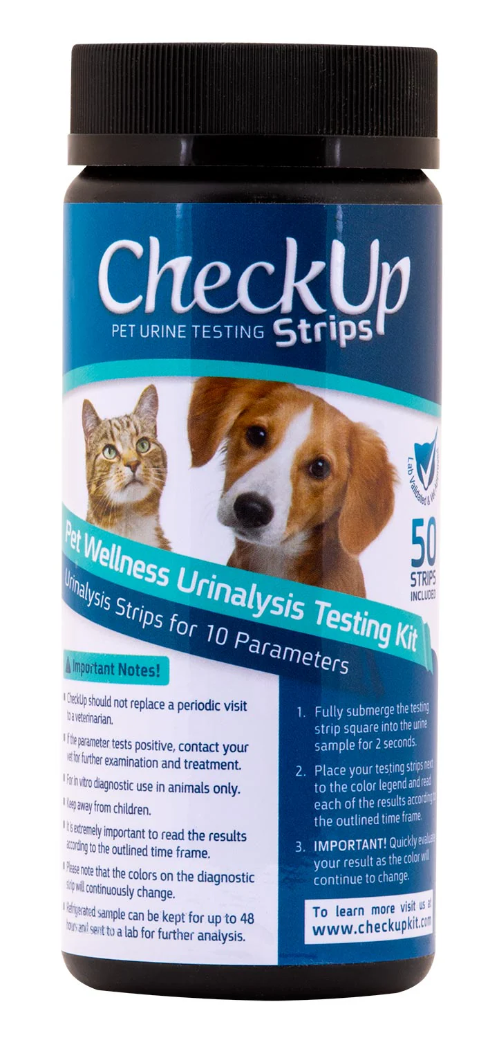 CheckUp 10-in-1 Urine Test Strips, Dog/Cat - Healthber