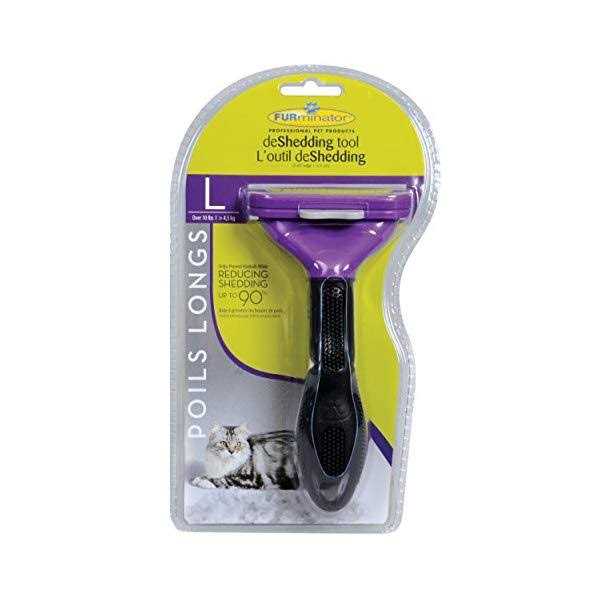 FURminator 10730 Long Hair Deshedding Tool for Cats - Healthber
