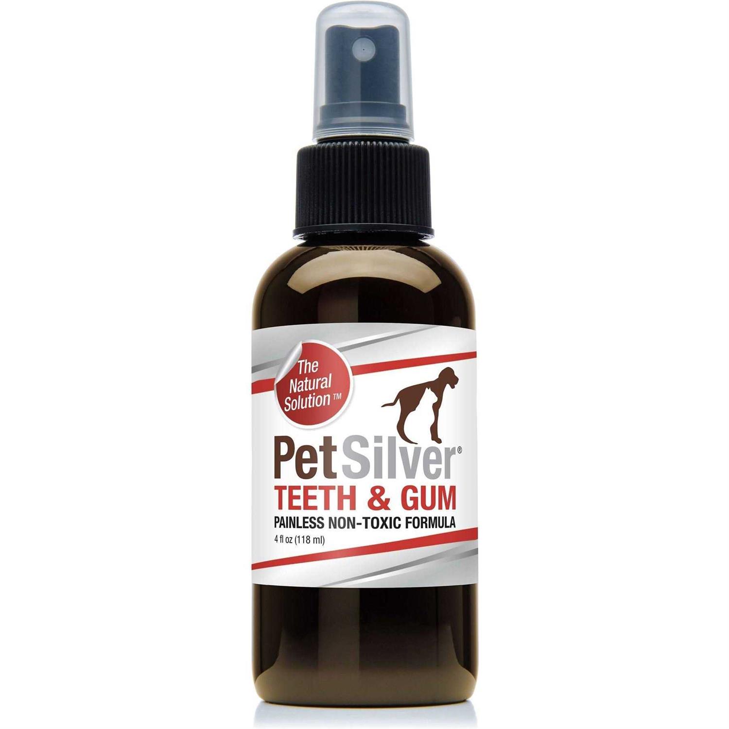 PetSilver Teeth & Gum Spray for Dogs & Cats Eliminate Bad Breath - Healthber