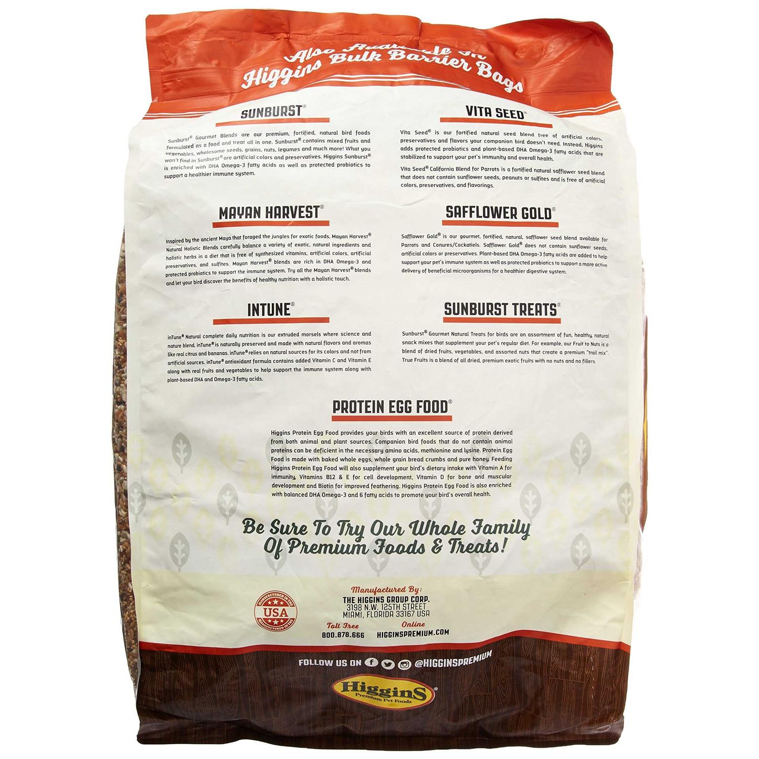 Higgins Safflower Gold Conure & Cockatiel Food - Healthber