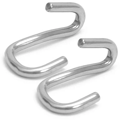 Stainless Steel Curb Hooks, Pair - Healthber