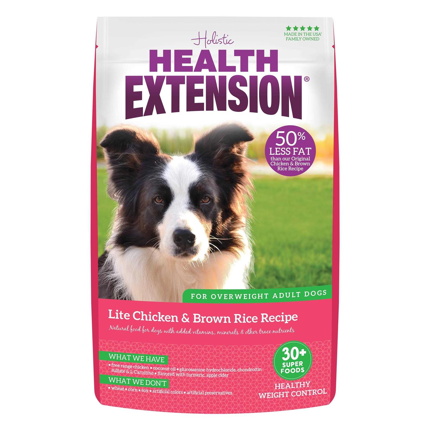 Health Extension Lite Chicken & Brown Rice Dry Dog Food - Healthber
