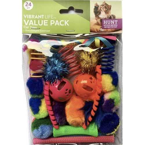 Vibrant Life 24 Piece Value Pack Cat Toys - Healthber