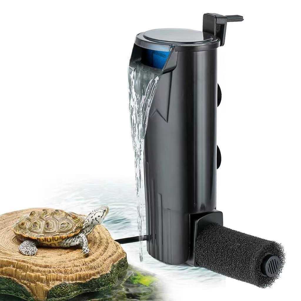 TechnologyMatter Turtle Filter Submersible Low Water Level Waterfall Filter Turtle Tank Aquarium Filter - Healthber